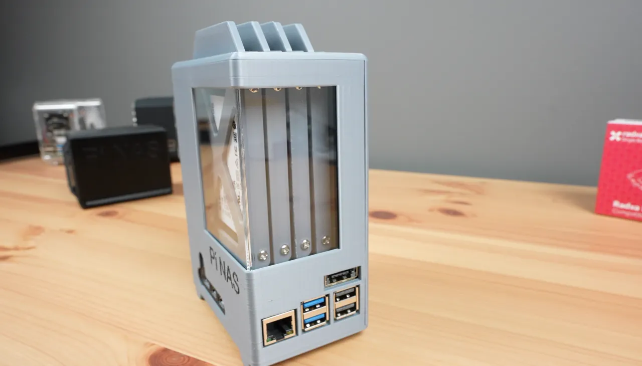 Raspberry Pi 5 Four Bay NAS view 2