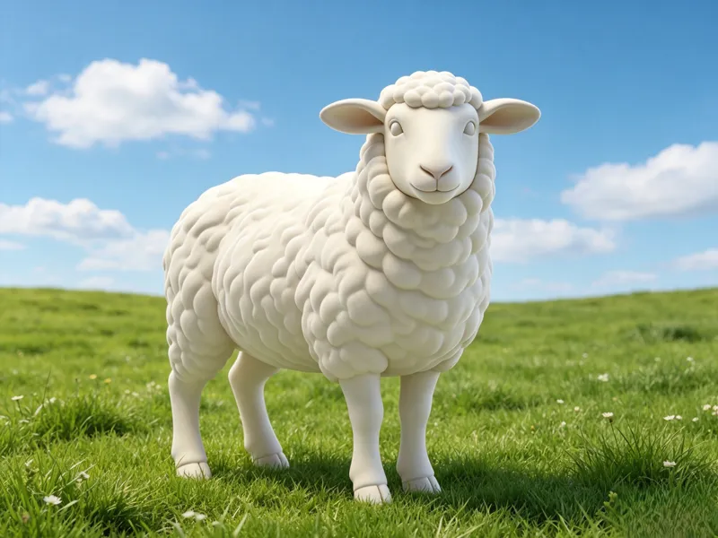 a realistic sheep model figure