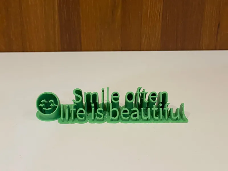 Smile often, life is beautiful.