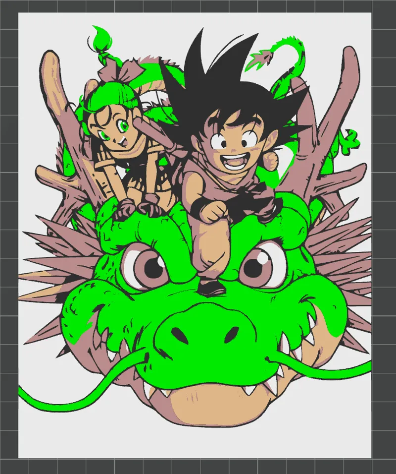 goku, bulma and shenron