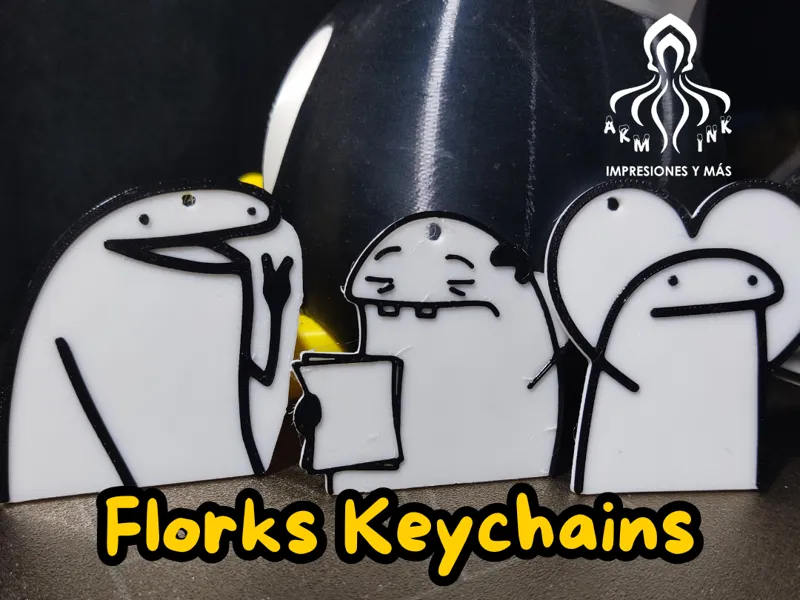 Simple Flork Keychains