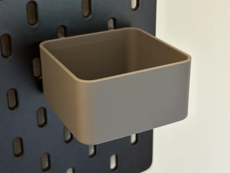 40mm Tall Container for IKEA Skadis Pegboard