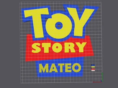 3Dプリント ロゴ トイストーリー 名前入り ラミネート加工可能 - 無料