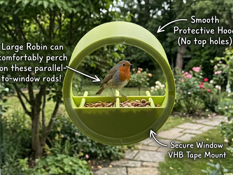 Window-Mounted Bird Feeder