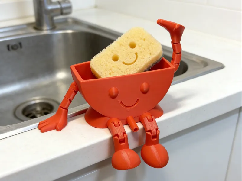 Flexi Scrub Daddy | Print-in-place
