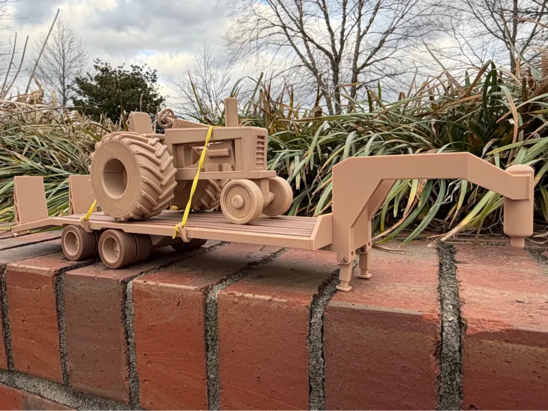 Wooden 5th wheel flatbed trailer