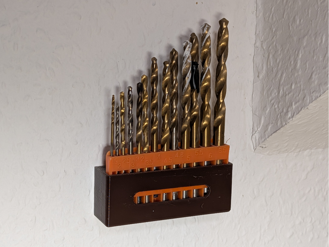 Wall-Mounted Drill Bit Organizer