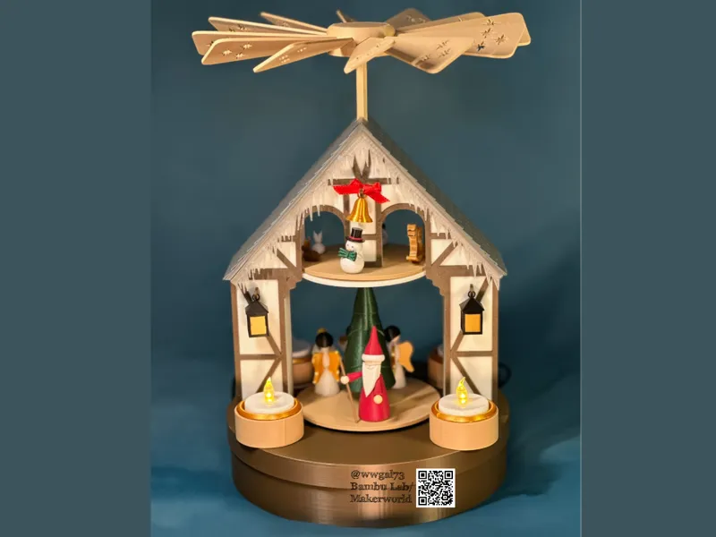 Motorized German-inspired Christmas Pyramid