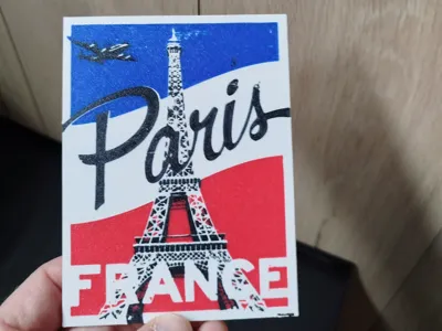 Paris poster in four colors