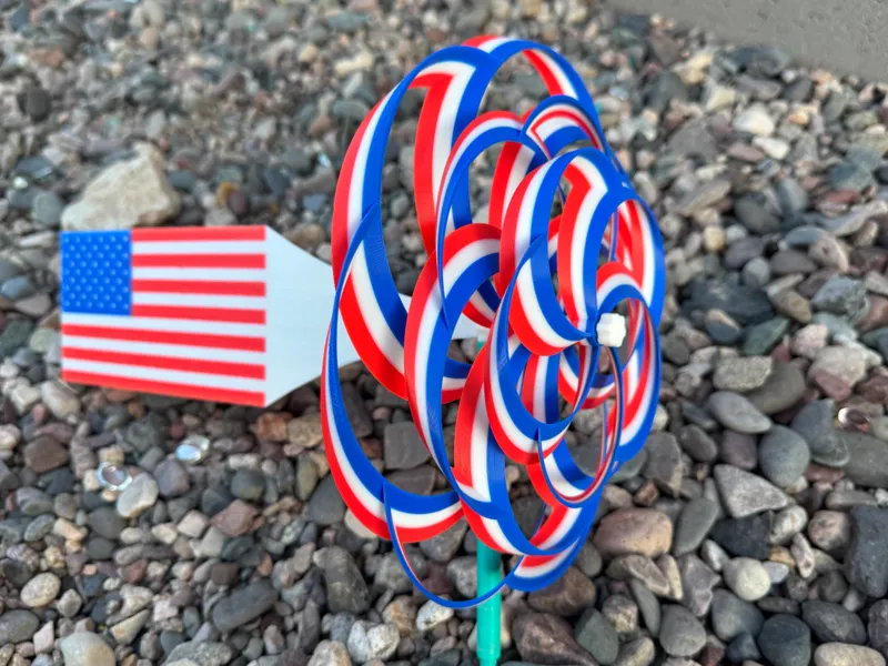 American Flag Windmill