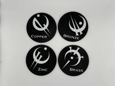 Mental Metals Coasters - Mistborn