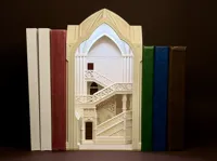 WITH LED - Gothic Cathedral Staircase Book Nook