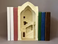 WITHOUT LED - Gothic Cathedral Staircase Book Nook.3mf