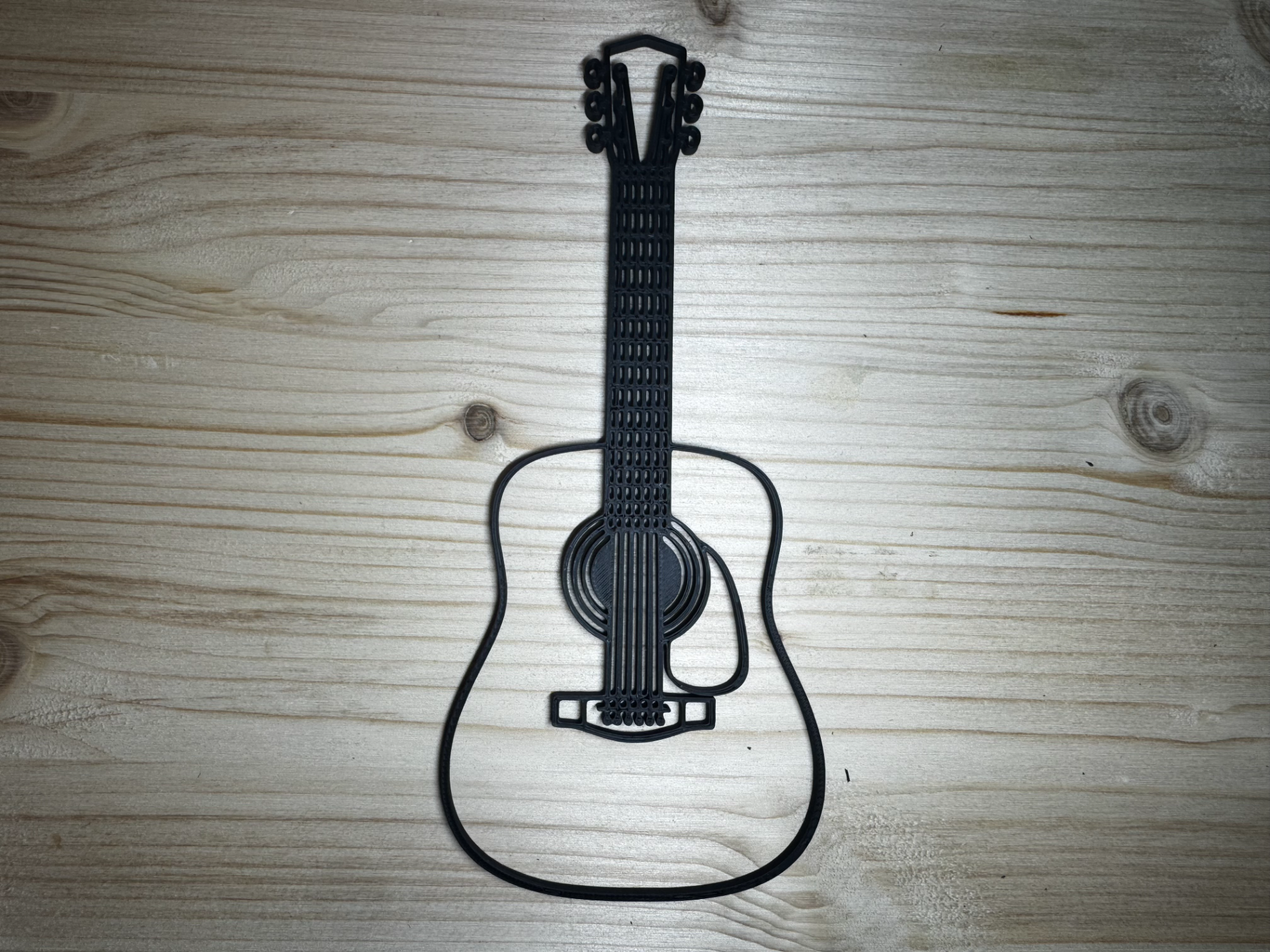 Minimalist Acoustic Guitar Wall Art