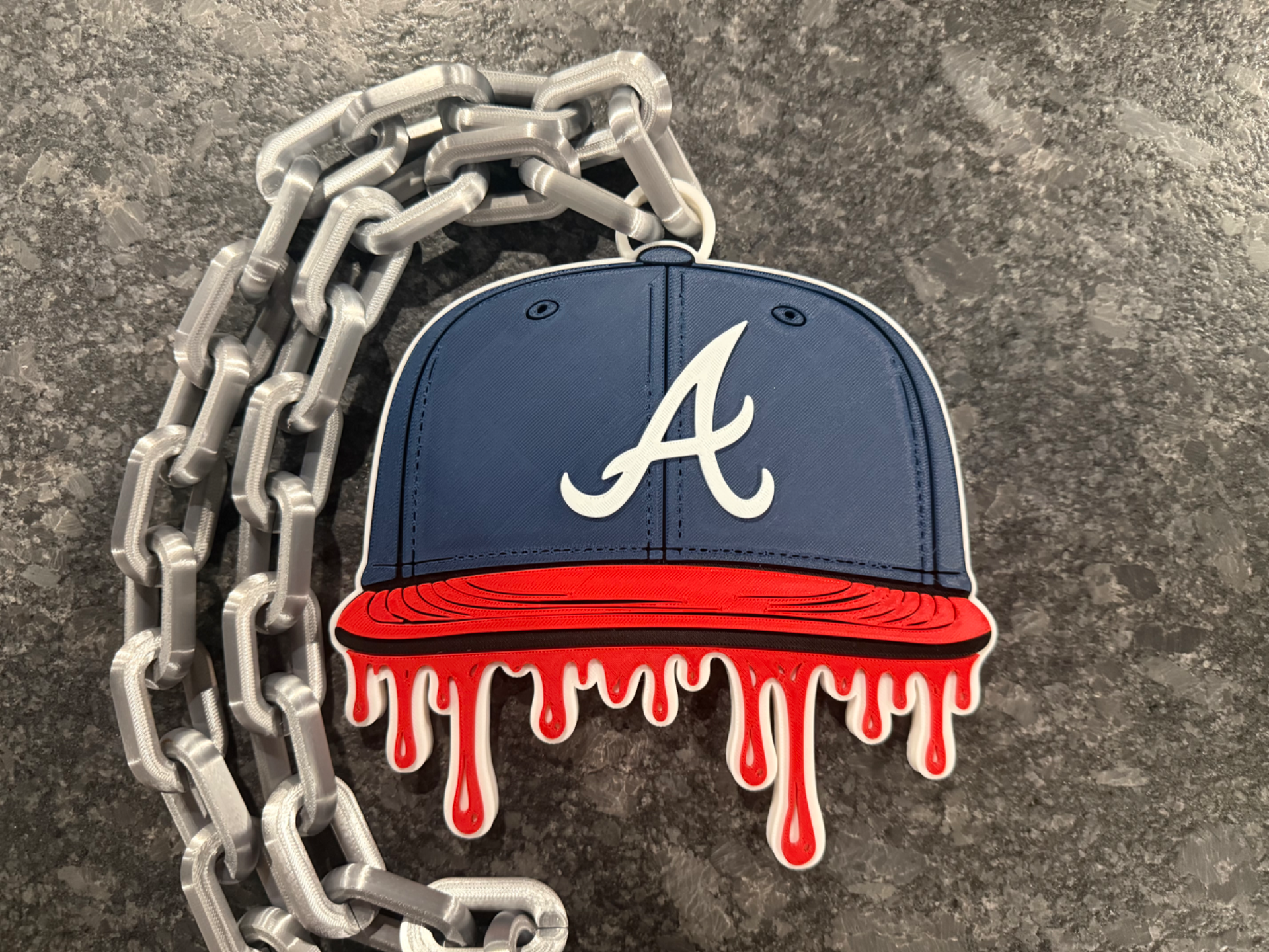 Atlanta Braves Drip Baseball Cap Hype Chain