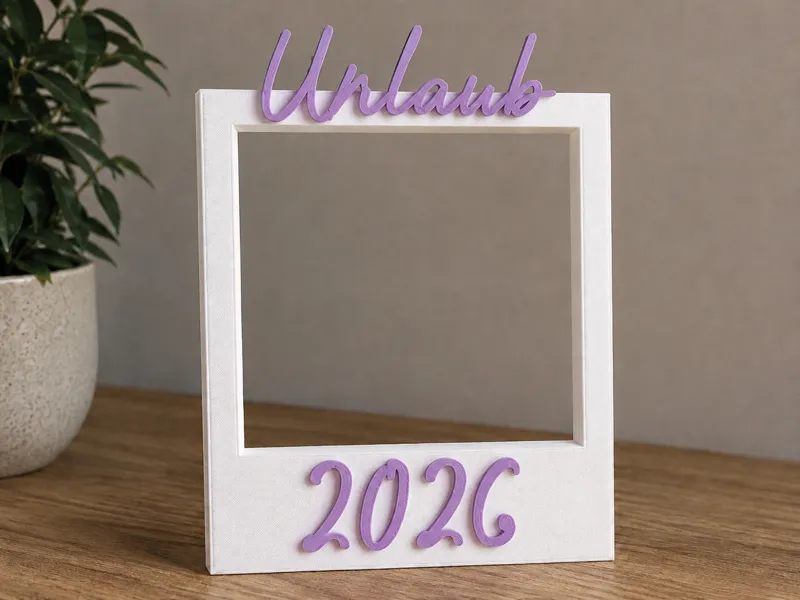 Polaroid Rahmen Urlaub 2026