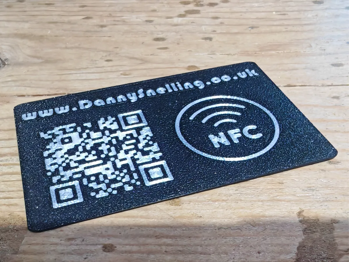 Wafer Thin Business Card with NFC & QR Code - Free 3D Print Model ...