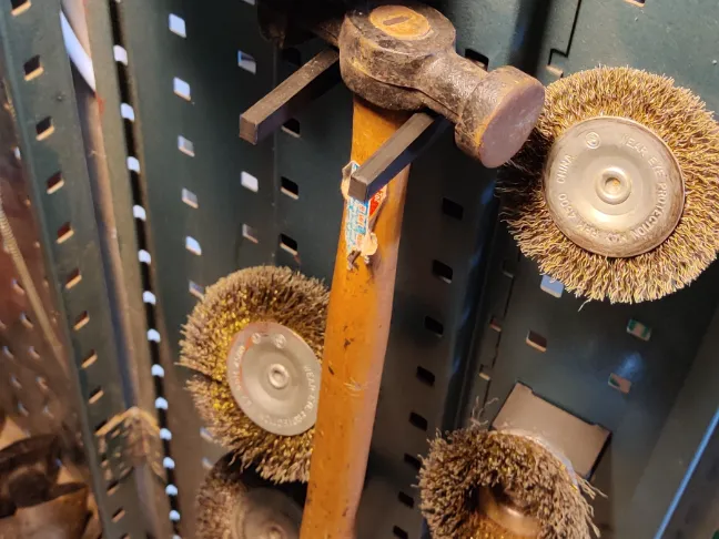 Several Tool holders for cabinet with square holes