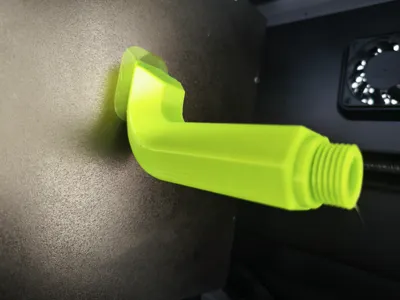 A somewhat unsightly yet readily printable and practical shower head, with a more practical 30-degree outlet angle adjustment, requiring only 40g of filament