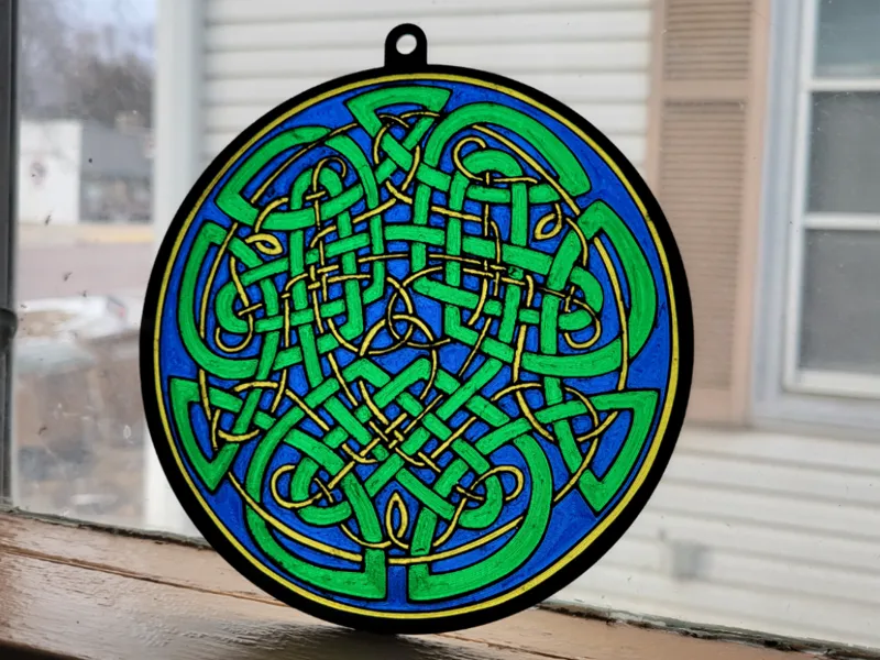 Celtic knot suncatcher