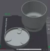 100mm diameter, PETG, 0.2mm layer, 2 walls, 12% infill