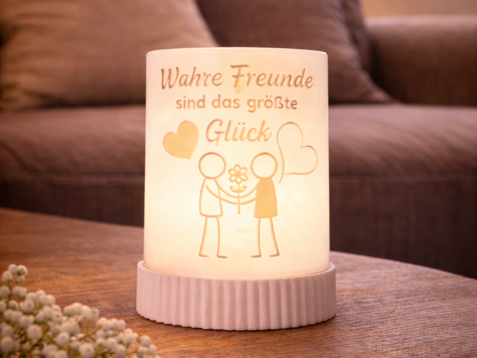 Windlicht " Wahre Freunde" (Kein AM/ No AMS)