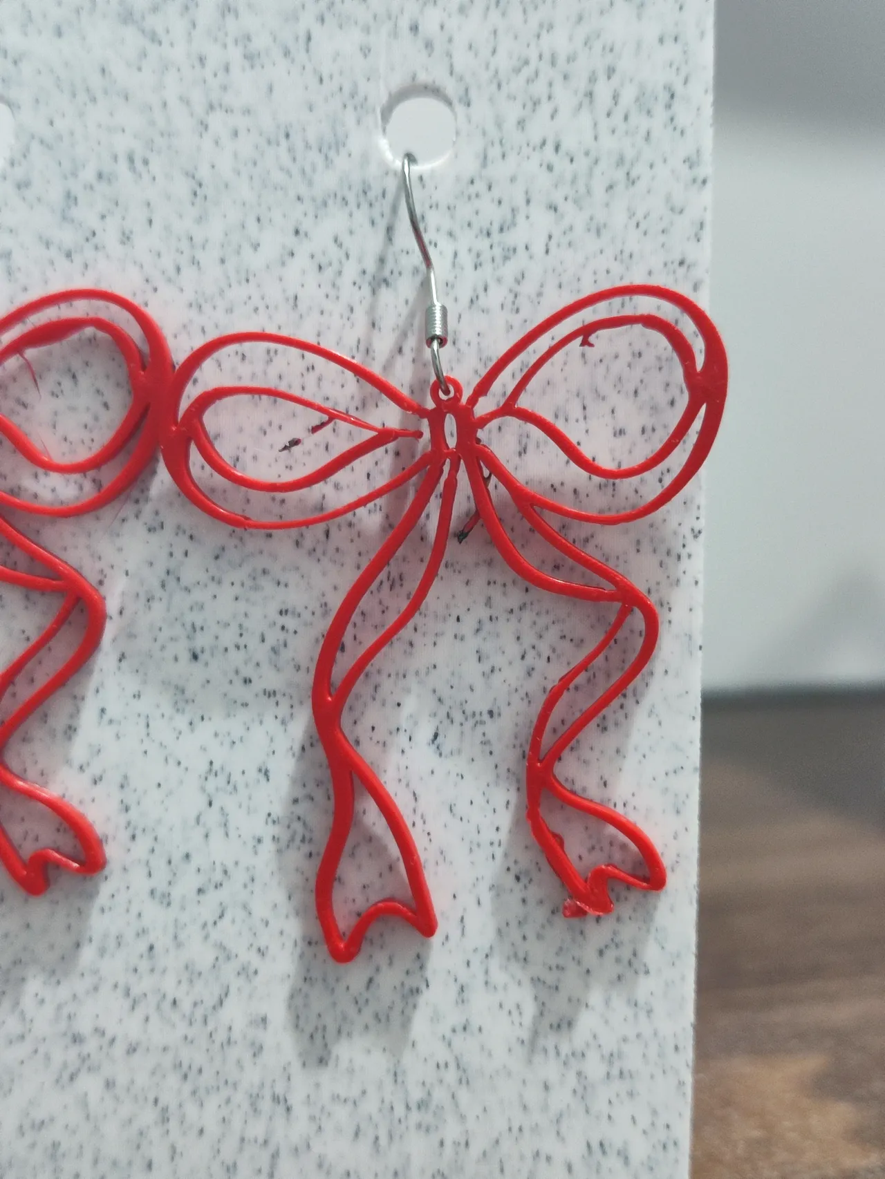 Aretes Lazo Carmín Filigrana view 3
