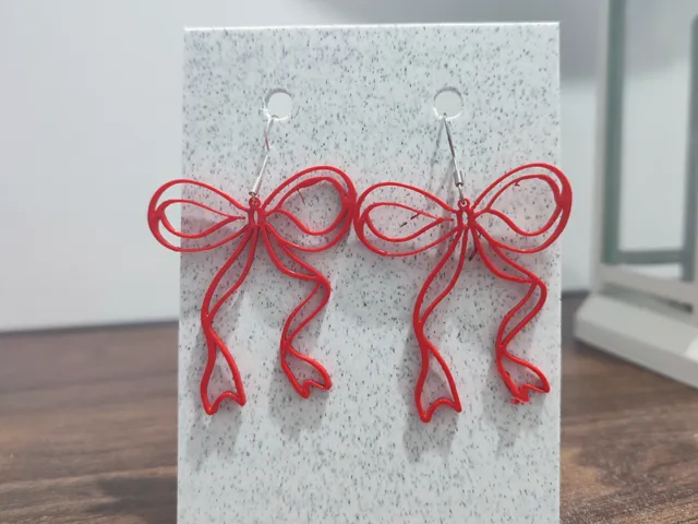 Aretes Lazo Carmín Filigrana
