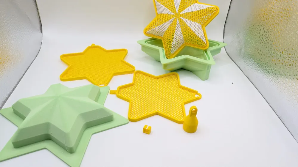 Thermoformed Christmas Star | Candy Container - Free 3D Print Model ...