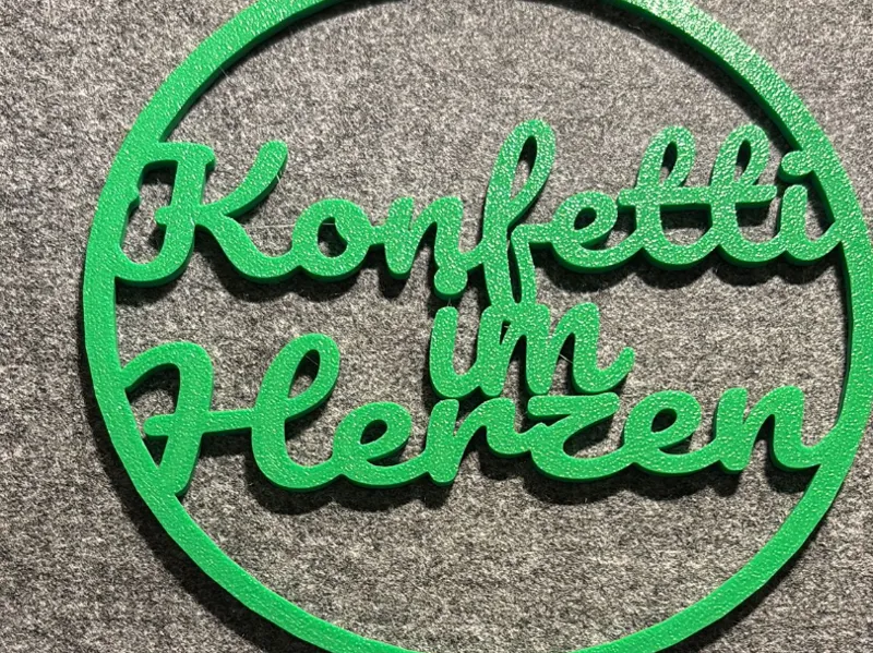 Konfetti im Herzen Türkranz Deko Schriftzug 24cm