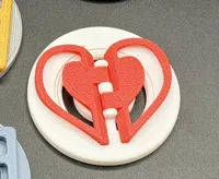 Heart Version, 2 Plates, 2 Colors, 0.16mm layer