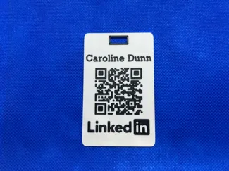 LinkedIn QR Code Tag - Personalized Badge