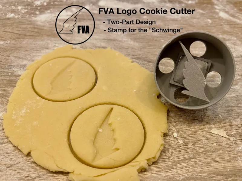 FVA Logo Cookie Cutter – Two-Part Design