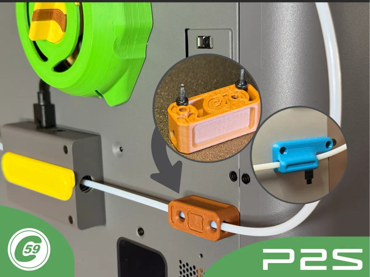 X/P - P2S Buffer PTFE Guide - Free 3D Print Model - MakerWorld