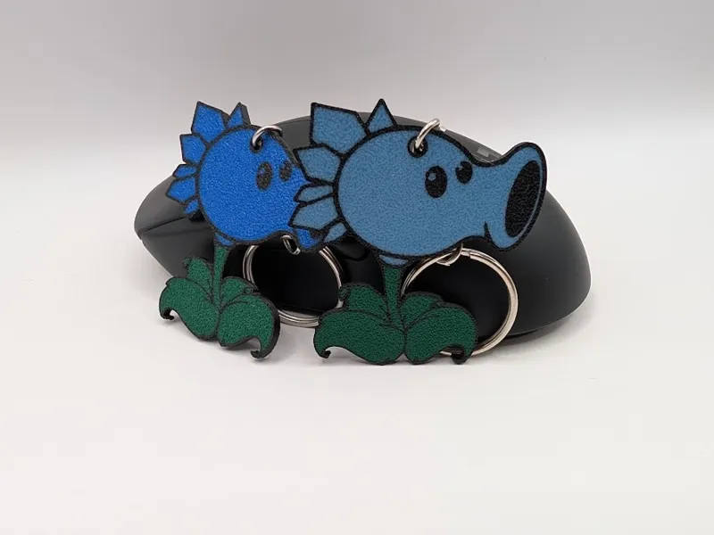 PvZ Snow Pea Shooter Keychain