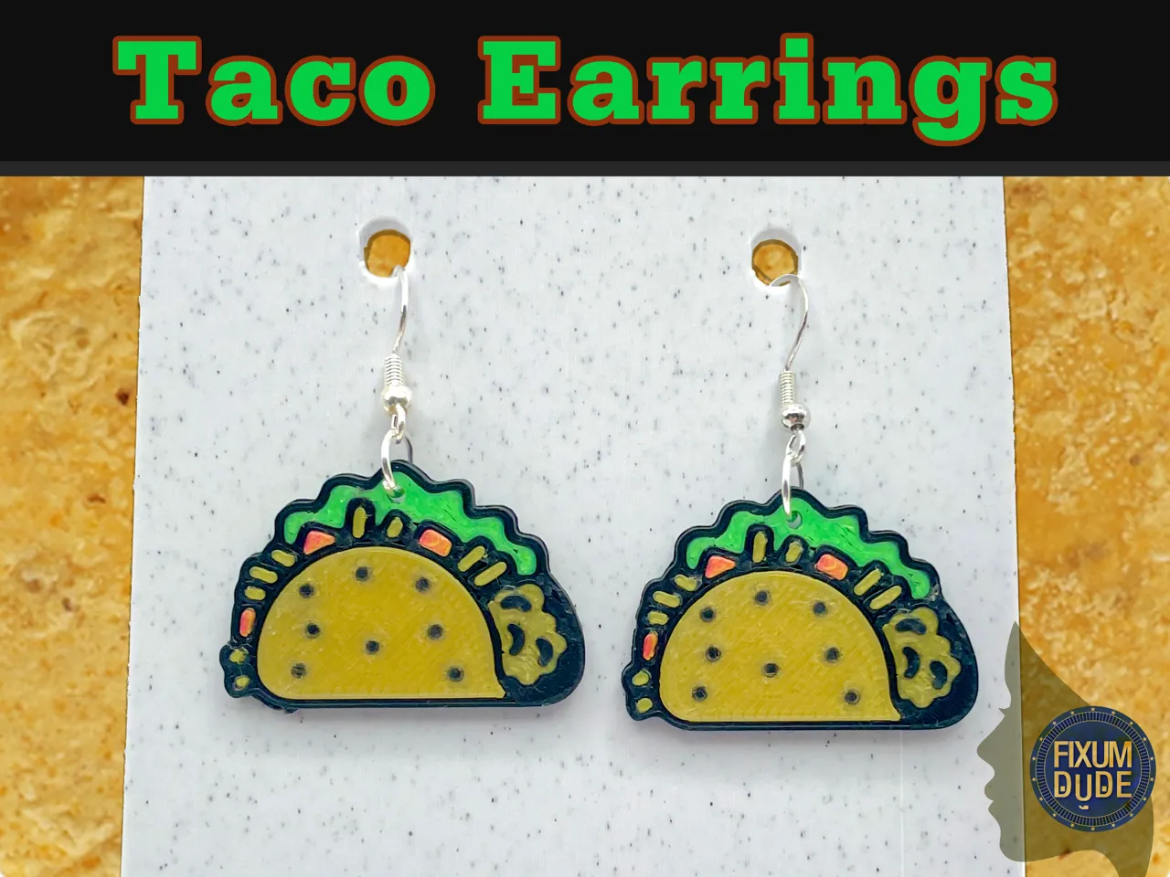 Fun Taco Earrings view 2