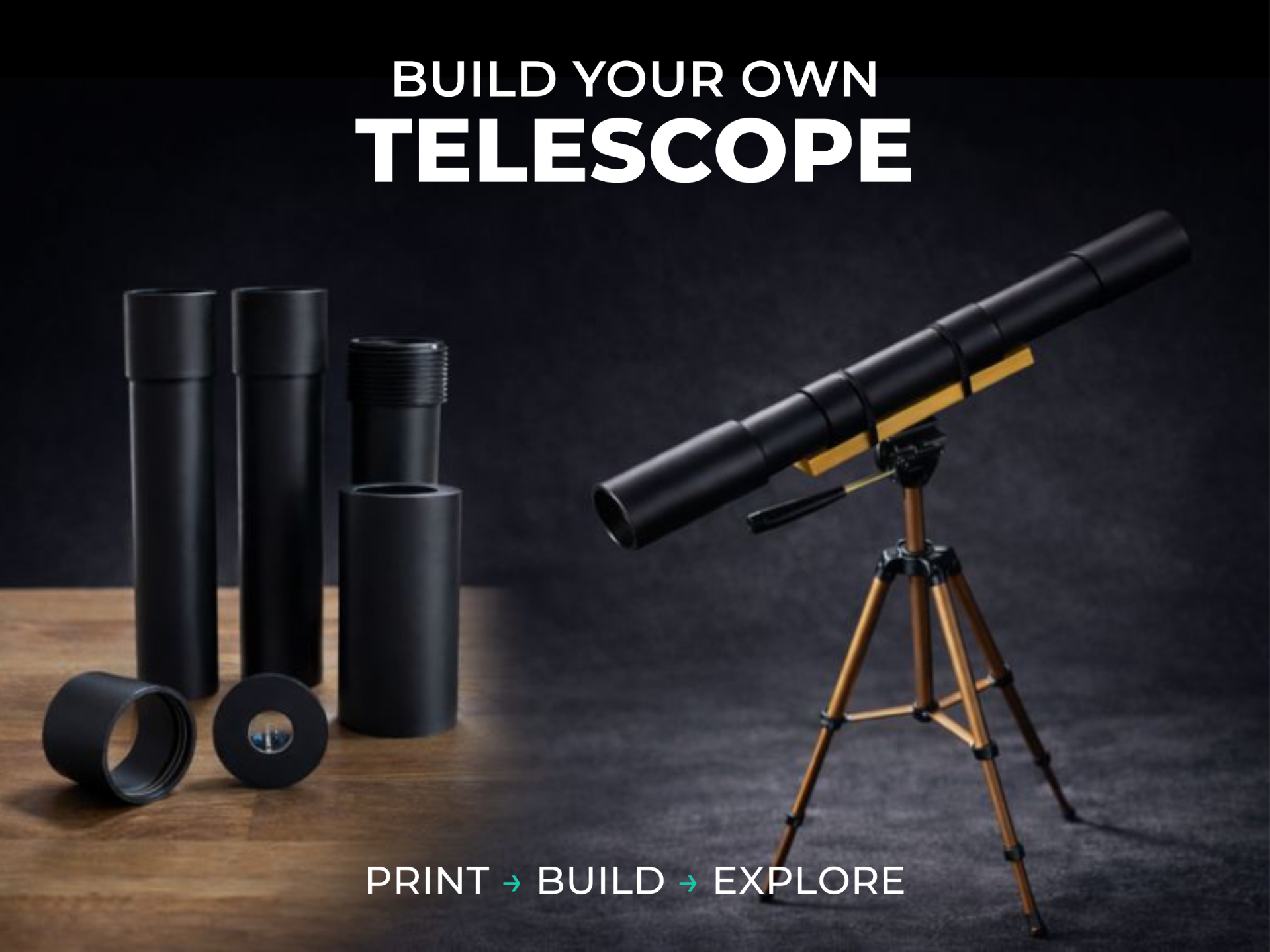 Build Your Own Telescope (Refractor/Customizable)
