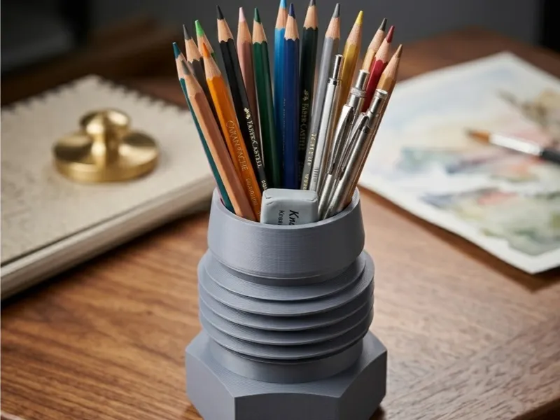 Giant Bolt Pencil & Brush Holder