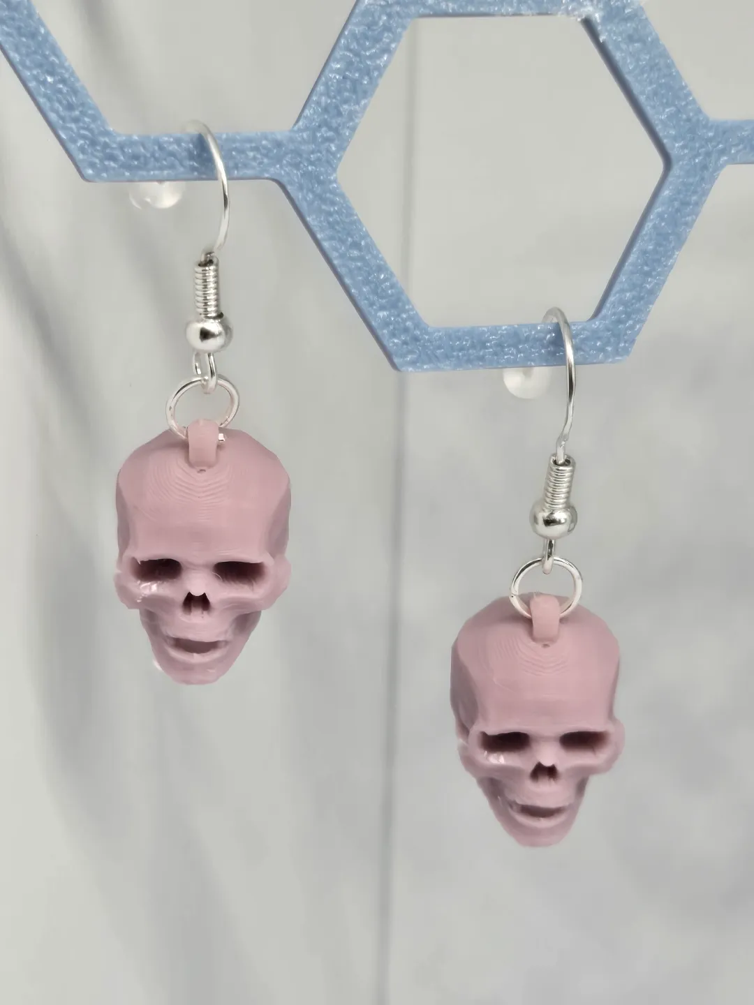 Skull earrings view 3