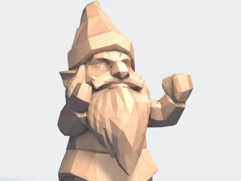FREE - Gnome Cartoon Style 3D Figurine Low Poly