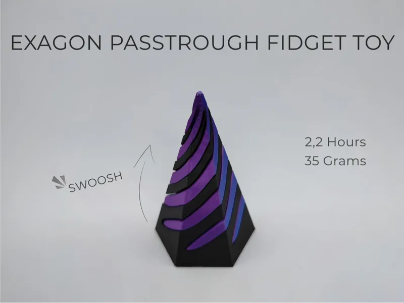 Exagon passtrough fidget toy