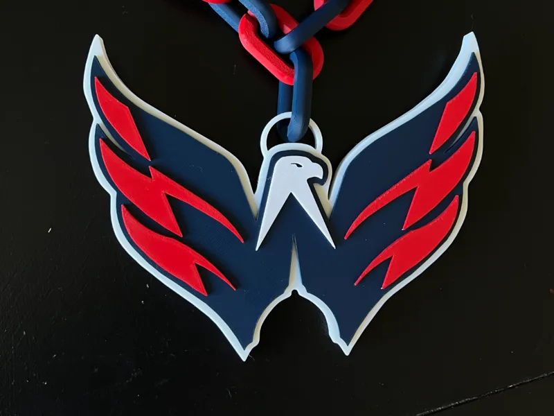 Washington Capitals Chain Link Necklace Pendant