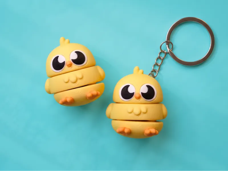 EGGO cute flexi Baby Chick - toy and keychain