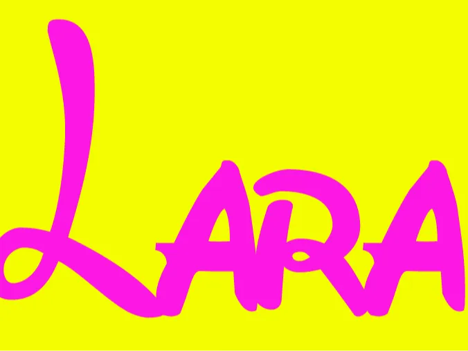 Lara - Targhetta 3D con Nome Stile Disney