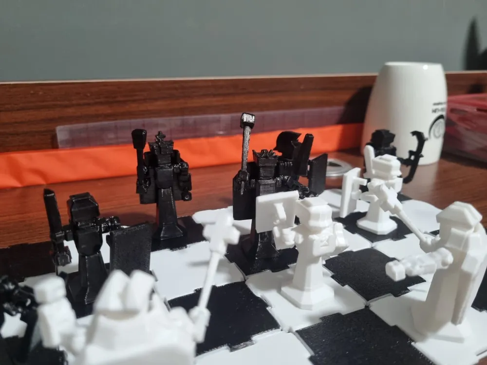 Chess Set Remixable_Origin-Zero Mecha - Free 3D Print Model - MakerWorld