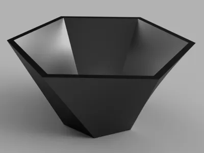 Hexagonal Vase with Twist