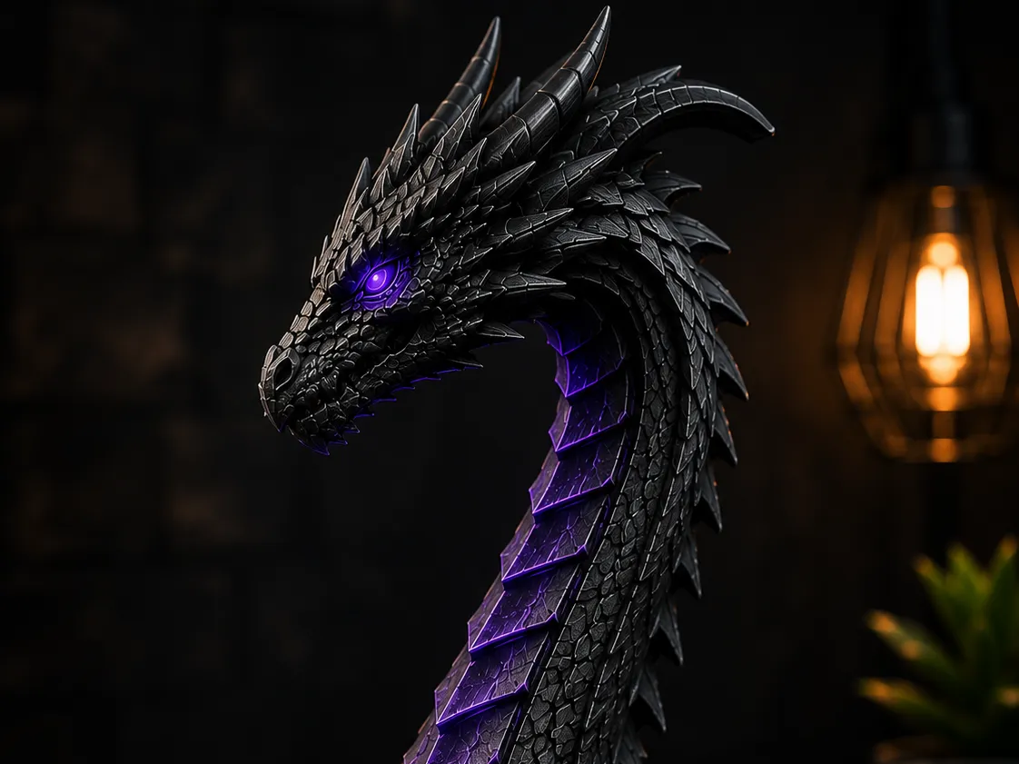 Support casque audio dragon