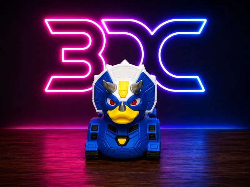 Blue Triceratops Ducky Zord