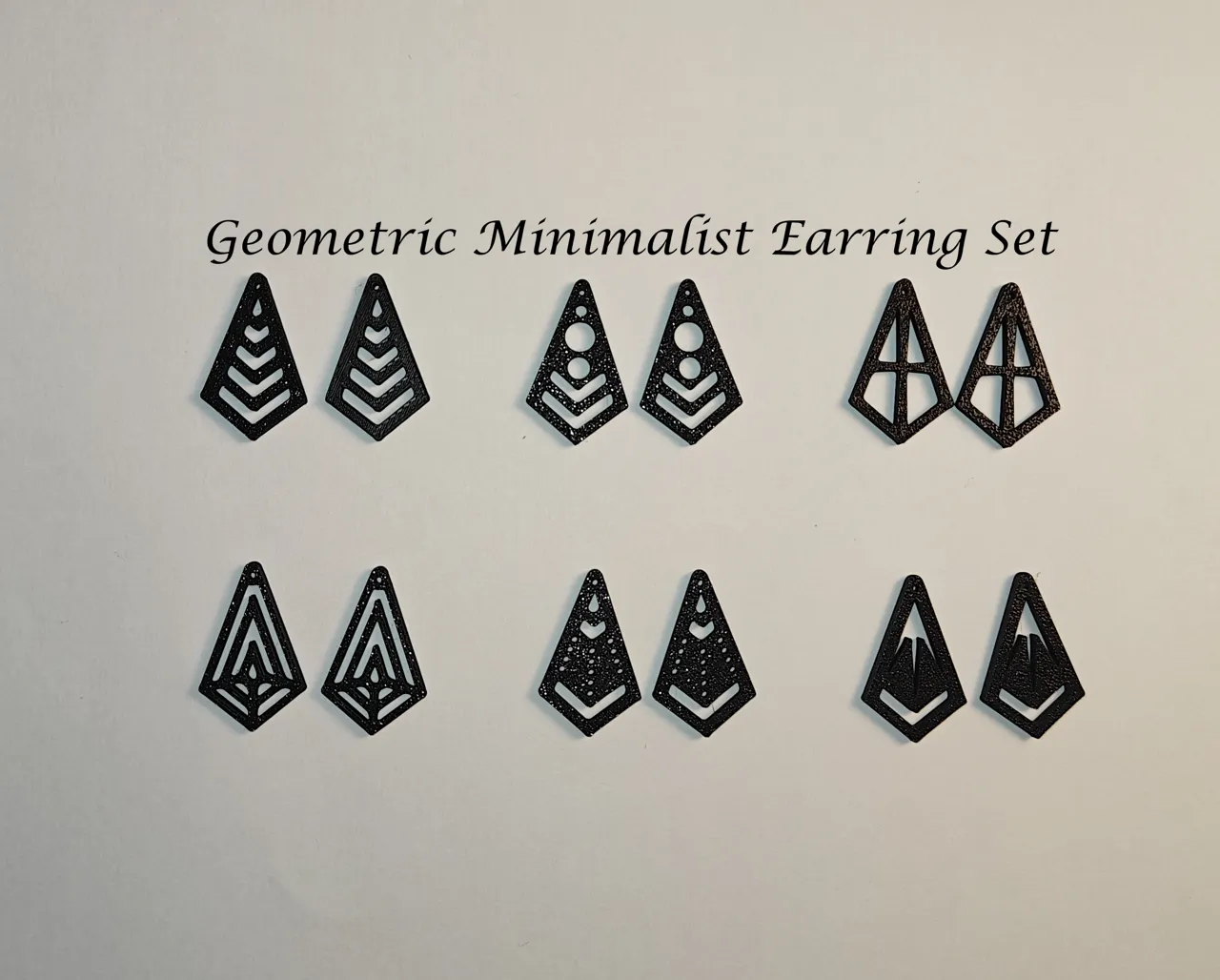 Geometric Minimalist Earring set view 2