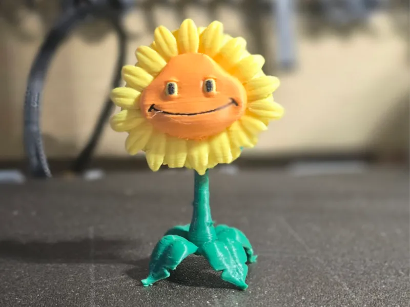 Sunflower Man Painted in Bambu Studio
